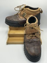 Polo Ralph Lauren Hardy 11 Brown Black Leather Ankle Boots Men&#39;s 10D EUC - £22.38 GBP