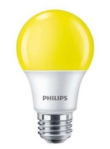Philips Yellow LED Bug Light, 8W,  E26 Standard Medium Base, A19 - £10.31 GBP