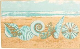 Printed Kitchen Accent Rug (nonskid)(17&quot;x28&quot;) Beach Seashells On Sand, Nr - £14.78 GBP