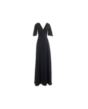 NWT J.Crew Felicity Long Gown in Black Drapey Matte Crepe Maxi Dress 00 - £48.50 GBP