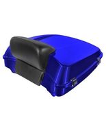 USA stock Deep Cobalt Blue Chopped Tour Pack w/Slim Backrest &amp; Black Har... - $343.00