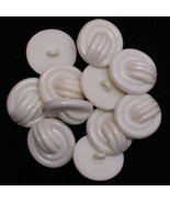 144 Count Buttons -  1&quot; Off-White Plastic Raised Design Shank Buttons M2... - $14.97