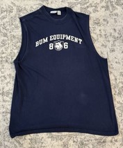 Vintage BUM Equipment Bulldog 86 Tank Top Sleeveless Shirt 90s Y2K Adult XL Blue - £22.08 GBP