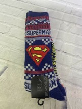 DC Comics Superman Men’s Thick Heavy Knit Crew Socks 1 Pair Shoe Size 8-... - $20.78