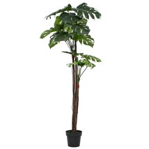 vidaXL Artificial Monstera Plant with Pot 67&quot; Green - $110.49