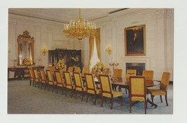 Postcard DC Washington White House State Dining Room Interior Chrome Unused - £2.37 GBP
