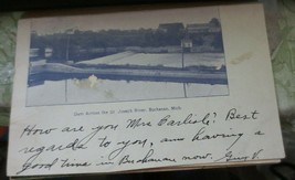Buchanan Michigan Postcard 1906 post marked St. Joseph River Dam - £7.55 GBP
