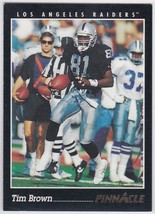 G) 1993 Pinnacle Football Trading Card Tim Brown #186 - $36.72 MXN