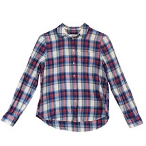 Madewell Women&#39;s M Long Sleeve Shrunken Flannel Button Shirt, Cotton Lin... - $380.72 MXN