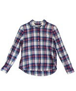Madewell Women&#39;s M Long Sleeve Shrunken Flannel Button Shirt, Cotton Lin... - $20.00