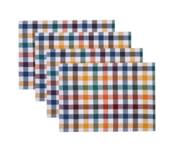 Four (4) Celebrate Together Placemats ~ 13&quot; x 18&quot; ~ Autumn ~ Rainbow Gin... - $26.18