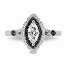 Enchanted Disney Villains Maleficent Enhanced Black &amp; White Diamond Wedding Ring - £95.10 GBP