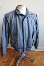 Vtg Members Only 44 Gray Wool Blend Bomber Cafe Racer Jacket Europe Craft - £40.44 GBP