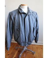 Vtg Members Only 44 Gray Wool Blend Bomber Cafe Racer Jacket Europe Craft - $51.41