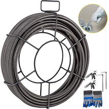VEVOR Drain Cable Sewer Cable 50Ft 3/8In Drain Cleaner Cable Auger Snake Pipe - £87.55 GBP