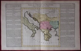 1783 Suite de l&#39;Histoire de Macedoine Antique Map Desnos Mornas Macedonia - £95.26 GBP