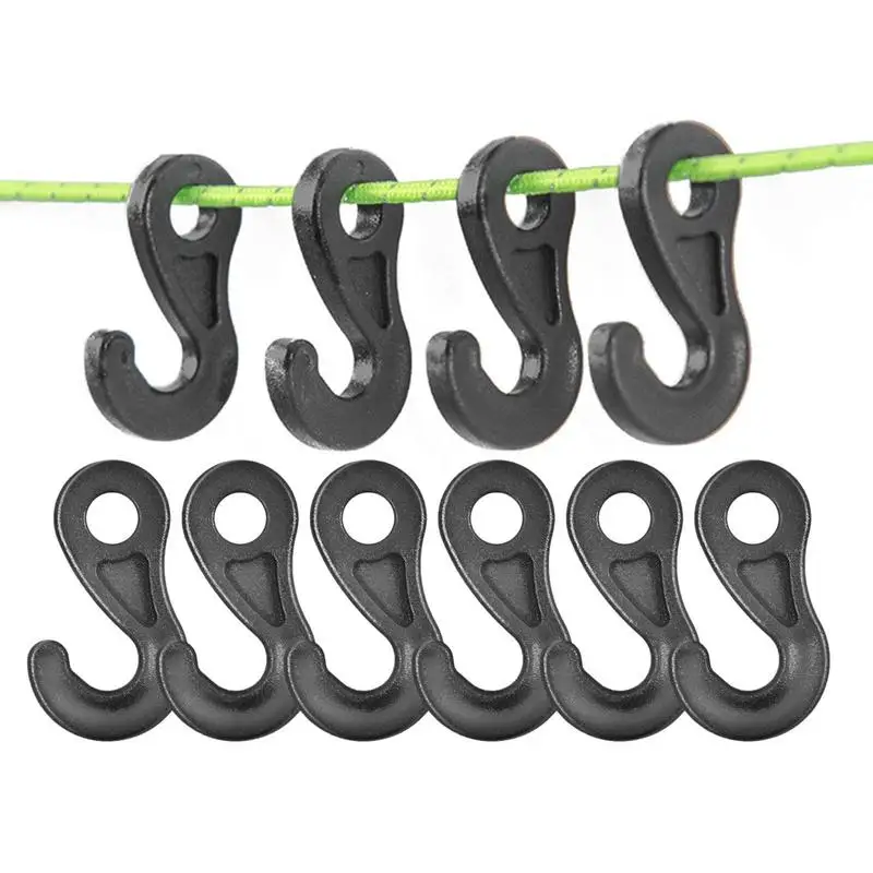 10pcs S-Shape Camping Awning Hooks Clips Racks Tool Awning Clothes Hooks RV Tent - £8.14 GBP