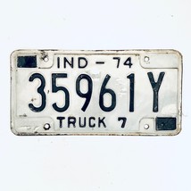 1974 United States Indiana Brown County Truck License Plate 35961Y - £13.15 GBP