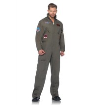Leg Avenue Men&#39;s Top Gun Flight Suit Costume Khaki X-Large - £118.93 GBP
