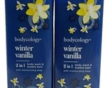2X Bodycology Winter Vanilla 2 In 1 Body Wash &amp; Bubble Bath 16 Oz. Each  - £15.58 GBP