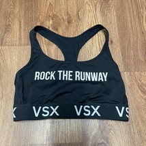 Victorias Secret Sport VSX Rock the Runway Black White Sports Bra Size Medium - £14.46 GBP