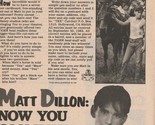 Matt Dillon teen magazine pinup clipping Teen Beat forever baby Bop Tige... - £1.99 GBP