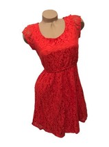 Coral orange lace short sleeve dress small NWT - $164.51 MXN