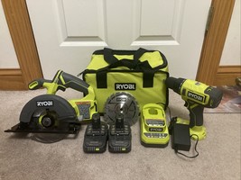 RYOBI PCL1201K2 One+ 2 piece tool kit 18V 1/2&quot; 2x Batteries + Charger - $126.47
