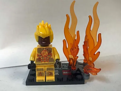 PAPBRIKS Human Torch Fantastic Four Comic Collection Rare Minifigure - £5.06 GBP