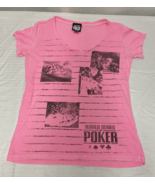 World Series of Poker Hot Pink T Shirt Large - £9.39 GBP