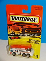 Matchbox Mid 1990s Release New Look #18 Extending Ladder Fire Truck White - $7.92