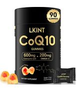 Coq10 Gummies, Co Q 10 Supplement Sugar Free, Cq10 600Mg with Omega 3 &amp; ... - $15.15
