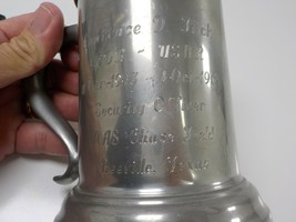 Vintage Pewter Mug From NAS Chase Field Beeville Texas Given To a LCDR - $21.25