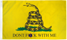 Durable 3x5FT USA Gadsden Don&#39;t F**k With Me Meme Flag American Patriot - £12.54 GBP