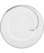 Kate Spade Belle Boulevard Tea Saucer Platinum Trim New - $16.41