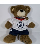 Build A Bear Bearemy BABW 15&quot; Teddy Brown Stuffed Animal Mascot Soccer P... - $71.05