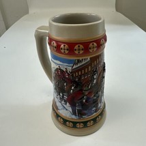 Budweiser Vintage 1993 Holiday Stein Hometown Holiday 7&quot; tall - $9.49