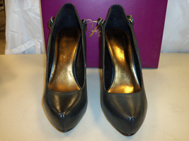 Fergie Footwear New Store Display Womens Getty Black Leather Heels 9 M Shoes - £54.90 GBP