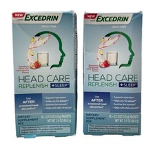 Excedrin Head Care Replenish +Sleep, 16 packs Exp 11/2024 Pack of 2 - $18.31
