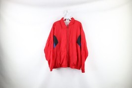 Vintage 90s Streetwear Mens Large Color Block Lined Full Zip Windbreaker Jacket - £35.48 GBP