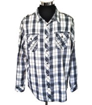Helix Shirt Mens Size XXLarge Athletic Fit Button Front Multicolor Cotton Plaid - £14.75 GBP