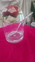 Lucite Conserve or Jam Jar with Raspberry Lid and spoon 70s Retro new 12cm - £18.55 GBP