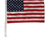 AES 12x18 USA American Knitt Double Sided Car Vehicle 12&quot;x18&quot; Flag - $3.89