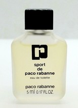 SPORT de PACO RABANNE ✱ Mini Eau Toilette Miniature Perfume (5ml. = 0.17 fl.oz.) - $14.84