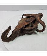 Antique Primitive Farmhouse Cast Iron Hay Trolly Drop Pulley Farm Tool - $2,219.32 MXN