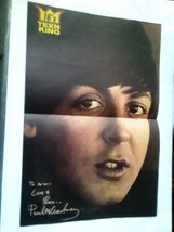 Paul McCartney 16X20&quot; 2 Page &quot;Teen King&quot; Magazine Picture Pin Up VG+ Bea... - $7.92