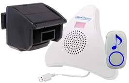 Wireless Solar Driveway Alarm &amp; Doorbell Kit (DA-600T) - £89.86 GBP
