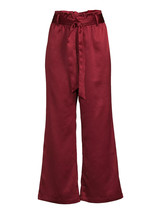 Time and Tru Women’s Satin Paperbag Waist Pants Red - Small (4-6) - £11.91 GBP