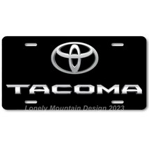 Toyota Tacoma Inspired Art on Black FLAT Aluminum Novelty License Tag Plate - £14.15 GBP