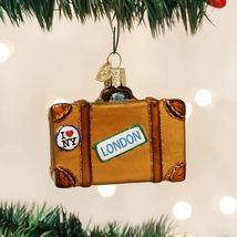 Glass Blown Suitcase Ornament - £28.76 GBP